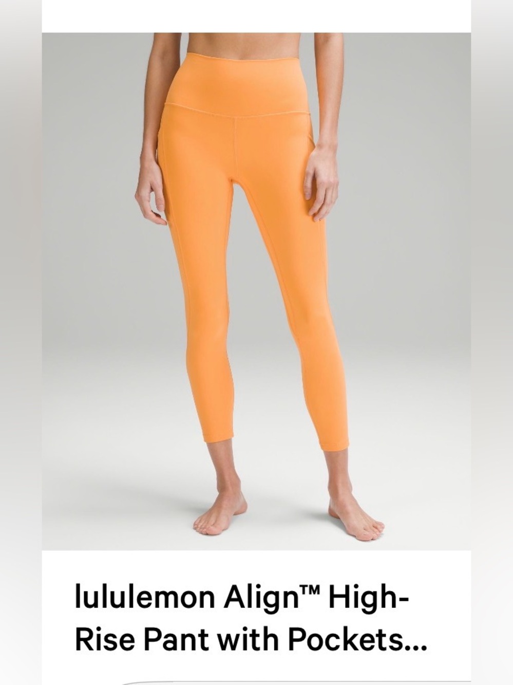 lululemon athletica Align High-Rise 7/8 Leggings in Bright Orange